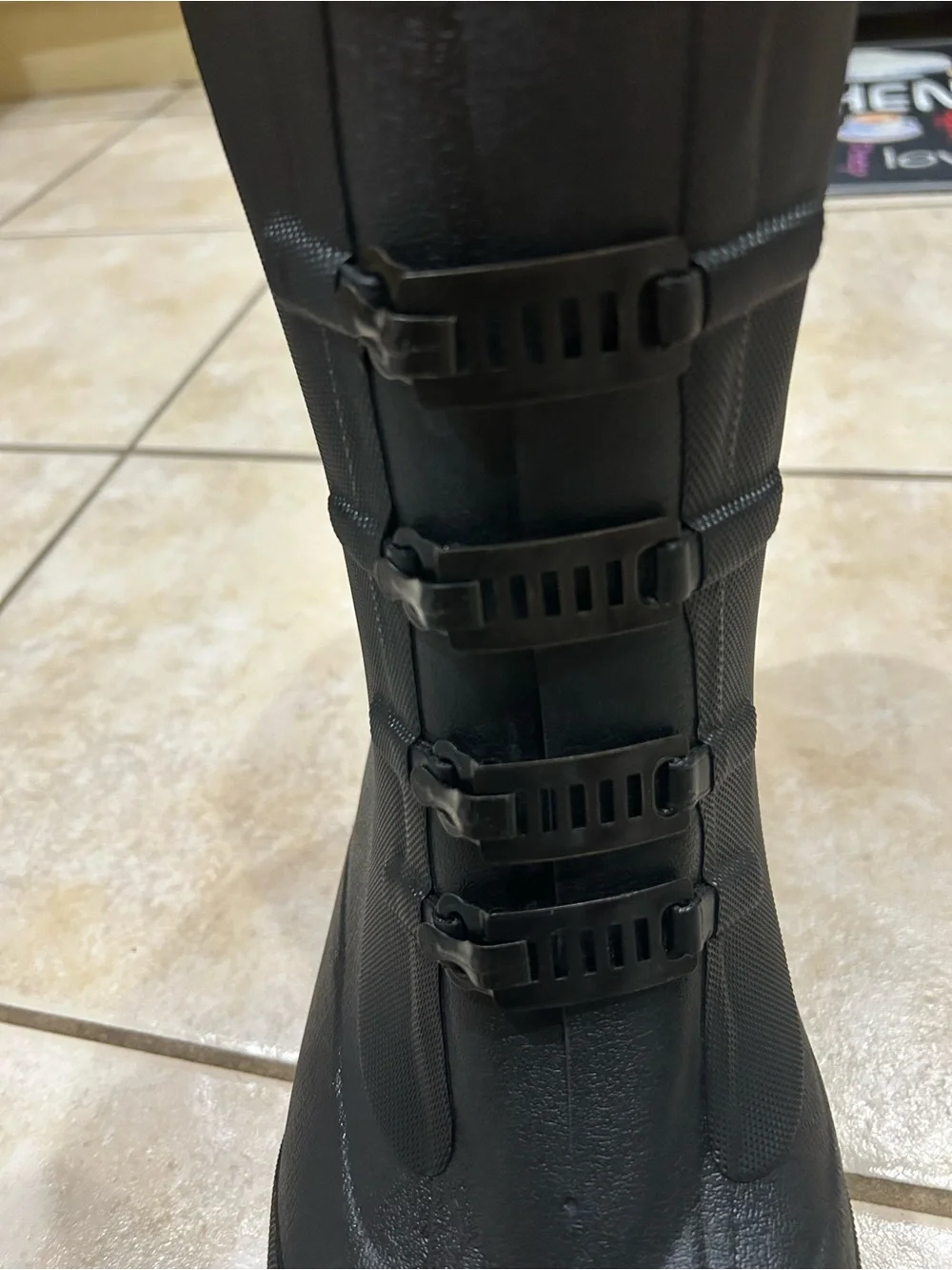 Tingley Winter Tuff 4 Buckle Ice Traction Men's Black Rain & Snow Boots